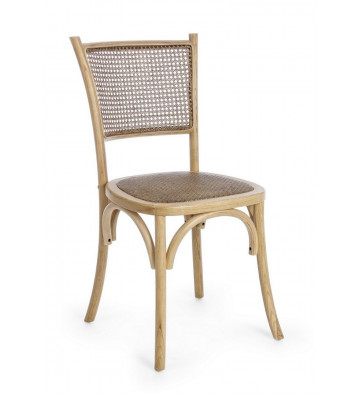 Natural helmet and rattan wooden chair - Lace - Nardini Forniture