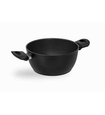 Black non-stick aluminium casserole - Barazzoni - Nardini Forniture