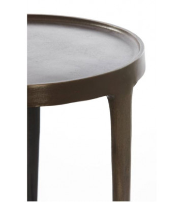 Tavolino da fumo in metallo marrone Ø37x41cm - Light & Living - Nardini Forniture