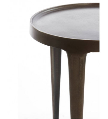 Tavolino da fumo in metallo marrone Ø43x46cm - Light & Living - Nardini Forniture