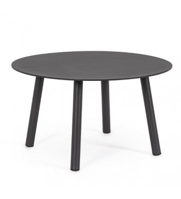 Anthracite aluminum round coffee table - Andrea Bizzotto - Nardini Forniture