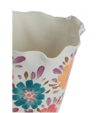 Vaso in ceramica con motivo floreale - Light & Living - Nardini Forniture