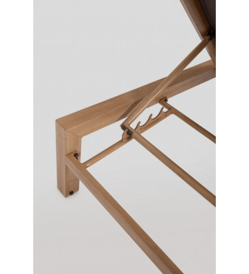 Lettino reclinabile in alluminio effetto legno con ruote - Andrea Bizzotto - Nardini Forniture