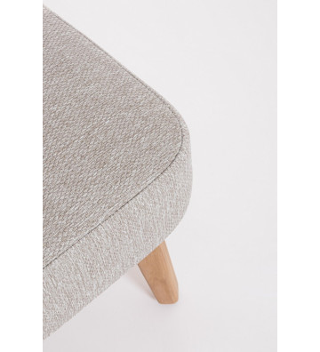 Poggiapiedi in teak wood fabric and legs - Andrea Bizzotto - Nardini Forniture