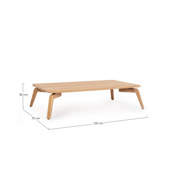 Tavolino da fumo in legno teak 120X70cm - Andrea Bizzotto - Nardini Forniture