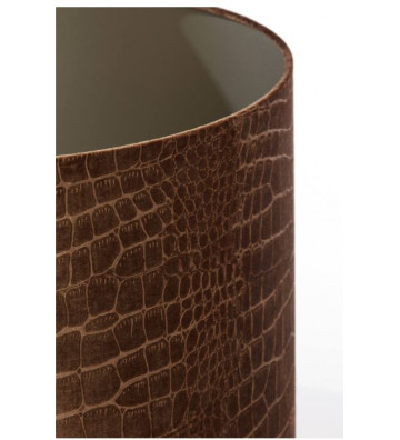Paralume cilindro in tessuto marrone coccodrillo 50x50x38cm - Light & Living - Nardini Forniture