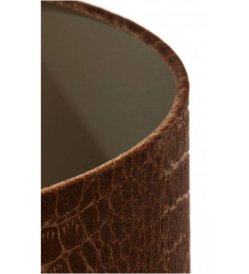 Paralume cilindro in tessuto marrone coccodrillo 50x50x38cm - Light & Living - Nardini Forniture