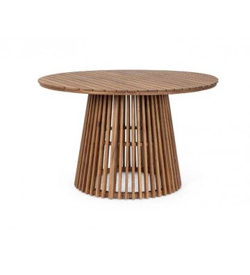 Acacia wood smoke table Ø120cm - Andrea Bizzotto - Nardini Forniture