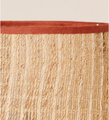 Paralume in rattan con contorno rosso 18x25x30cm - Chehoma - Nardini Forniture