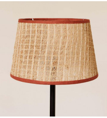 Rattan shade with red border 18x25x30cm - Chehoma - Nardini Forniture