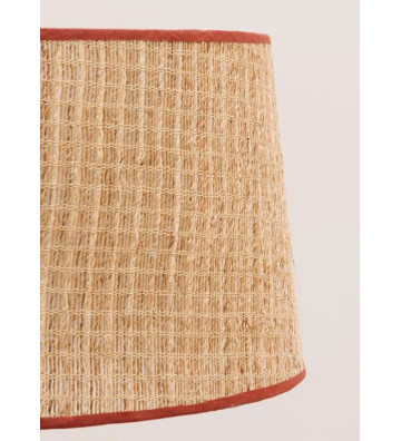 Rattan shade with red border 23x35x40cm - Chehoma - Nardini Forniture