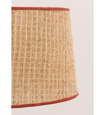 Rattan shade with red border 25x40x45cm - Chehoma - Nardini Forniture
