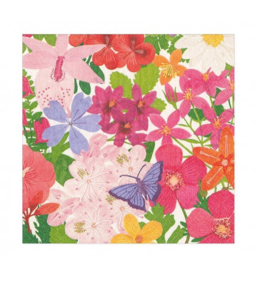 Set 20 napkins in floral fancy dining paper - Caspari - Nardini Forniture