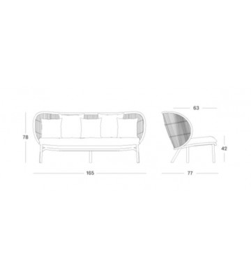 White rope lounge sofa - Vincent Sheppard - Nardini Forniture