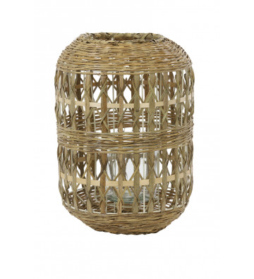 bamboo oval candle holder - Light&Living - Nardini Forniture