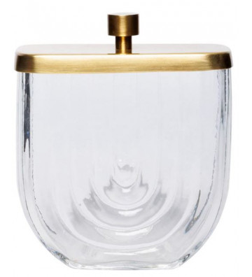 Porta cotone in vetro con coperchio oro - Chehoma - Nardini Forniture