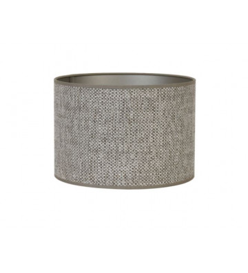 Cylindrical shade in brown and beige fabric 40x40x30cm - Light & Living - Nardini Forniture
