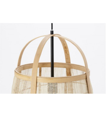 Hanging lamp in bamboo and linen Ø42x59cm - Light & Living - Nardini Forniture