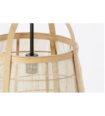 Hanging lamp in bamboo and linen Ø42x59cm - Light & Living - Nardini Forniture