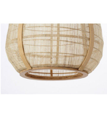 Hanging lamp in bamboo and linen Ø42x59cm - Light & Living - Nardini Forniture