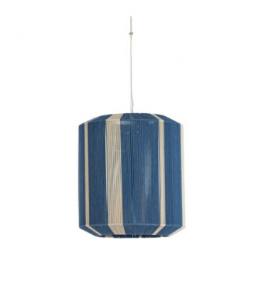 Suspension lamp in blue cotton and cream Ø48x55cm - Light & Living - Nardini Forniture