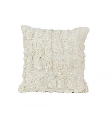 Cuscino in cotone con dettagli in rilievo crema 45x45cm - Light & Living - Nardini Forniture