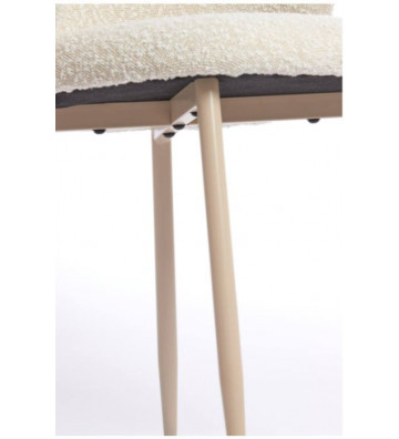 Dining chair in bouclé cream 56x55x79cm - Light & Living - Nardini Forniture