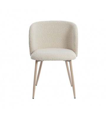 Dining chair in bouclé cream 56x55x79cm - Light & Living - Nardini Forniture