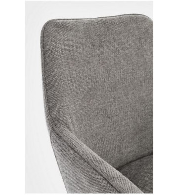 Sedia in tessuto grigio scuro con braccioli - Andrea Bizzotto - Nardini Forniture