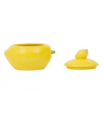 Yellow lemon-shaped pot in gres H15cm - Cote Table - Nardini Forniture