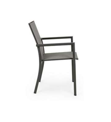 Stackable anthracite aluminium chair - Andrea Bizzotto - Nardini Forniture