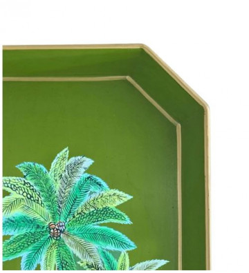 Green iron decorative tray with palm trees - Les Ottomans - Les Ottomans - Nardini Forniture