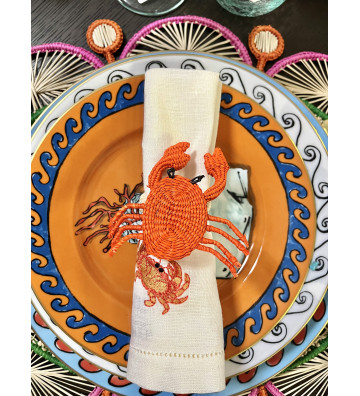 Orange crab napkin holder - nardini supplies
