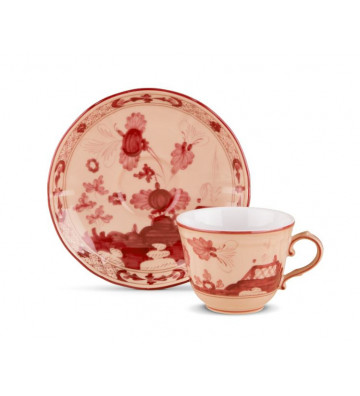 Coffee cup with Vermiglio Oriente Italian saucer - Richard Ginori - Nardini Forniture