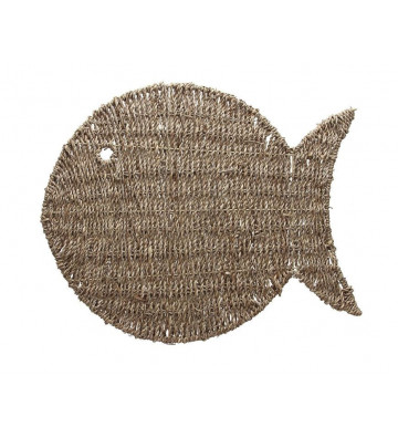 Towel Fish in brown natural fiber 43x35cm - Nardini Forniture