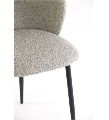 Grey bouclé dining chair - Light & Living - Nardini Forniture