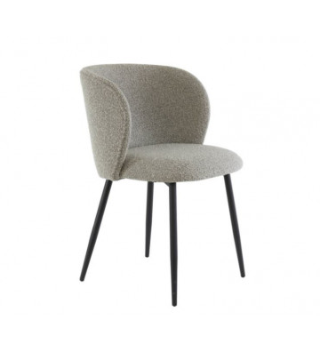 Sedia da pranzo bouclé grigio - Light & Living - Nardini Forniture