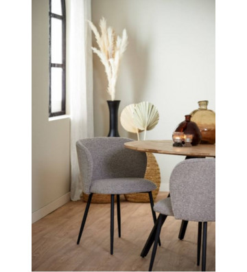 Grey bouclé dining chair - Light & Living - Nardini Forniture