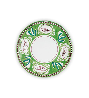 Flat Plate Solimene fantasy crab on green background 25cm