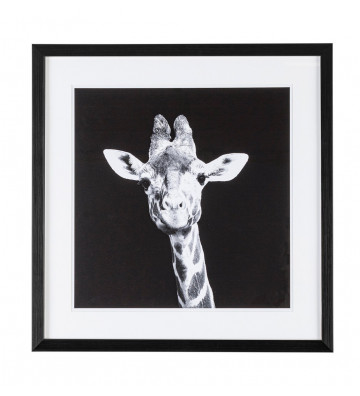 Quadro con stampa giraffa bianco e nero 49cm - nardini forniture