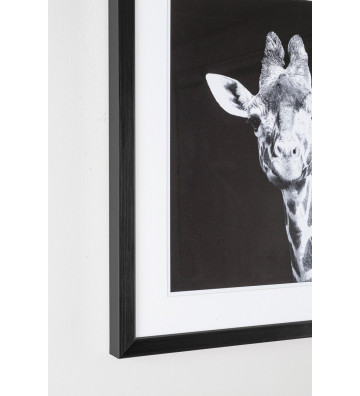 Quadro con stampa giraffa bianco e nero 49cm - nardini forniture