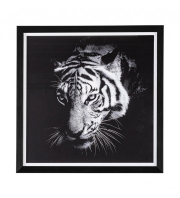 Quadro con stampa tigre in bianco e nero 43cm - nardini forniture