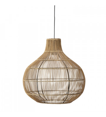 Lampadario in rattan testa di moro 50x50cm - light and living - nardini forniture