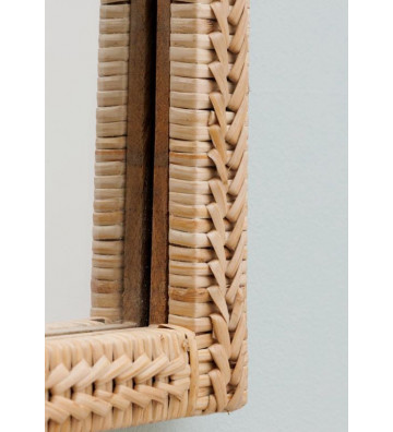 Rectangular mirror with braided rattan frame - Chehoma - Nardini Forniture