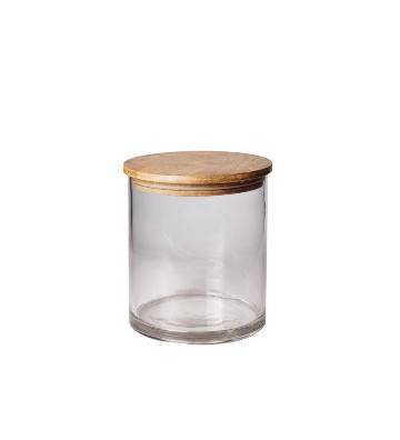 Airtight glass jar and wooden lid Ø14cm - Chehoma - Nardini Forniture