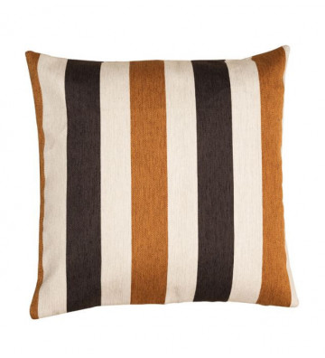 Orange and brown striped cotton cushion 45x45cm - Chehoma - Nardini Forniture