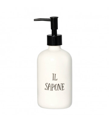 White Dosasapone with decoration Il Sapone - Nardini Forniture