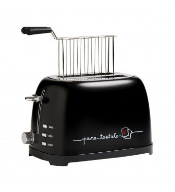 Black Screen Printed Electric Toaster Toast - Nardini Forniture