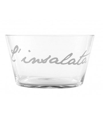 Decorated glass salad bowl The salad Ø26,5cm - Nardini Forniture