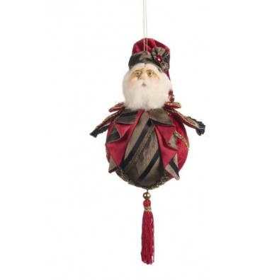 SANTA ON BALL BRONZE